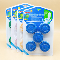 Tablettes nettoyantes solides pour cuvettes de toilettes, bleues, jetables, écologiques, parfum citron, avec élimination des taches et des odeurs