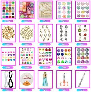 ลูกปัดเมล็ดแก้ว31000ชิ้นทำของเล่นแบบทำมือพร้อมผลไม้และลูกปัดตัวอักษรรูปใบหน้ายิ้ม - Product Image 4