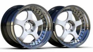 Multi <b>Spoke</b> Three Piece Forged Aluminium Alloy <b>Wheel</b> With Machined Rivets And Center Cap Universal Fit Racing Automobile Rim - Product Image 4