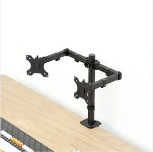 factory price manufacturer supplier adjustable tilt 14"-28" desktop dual monitor stand mount