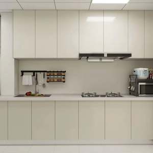 Muebles de Cocina Modernos de Madera Contrachapada Resistente a la Humedad con Acabado Lacado, Juego de Gabinetes de Cocina Pre-Ensamblados - Product Image 1