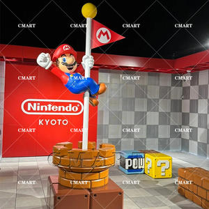 Sculpture Pop Art Géante Mario <span class=keywords><strong>Bros</strong></span> Personnalisée en Fibre de Verre Taille Réelle avec Statue de Course, Figurine d'Action de Jeu de Dessin Animé pour Boîte aux Lettres - Product Image 2