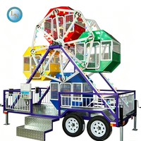 Manèges de parc d'attractions, attractions pour enfants, manège à 10 places, petite grande roue avec remorque à vendre