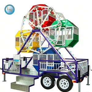 Manèges de parc d'attractions, attractions pour <span class=keywords><strong>enfants</strong></span>, manège à 10 places, petite grande roue avec remorque à vendre - Product Image 3
