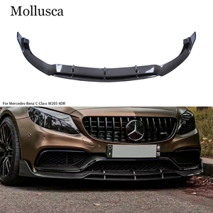 Kit d'accessoires de lèvre avant en fibre de carbone style 4DR pour Mercedes Classe C W205 2015-2021 - Product Image 1