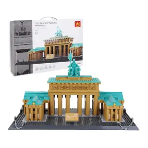 Mini blocos de construção modelo brinquedo decoração de berlim brandenburg portão tijolo brinquedos