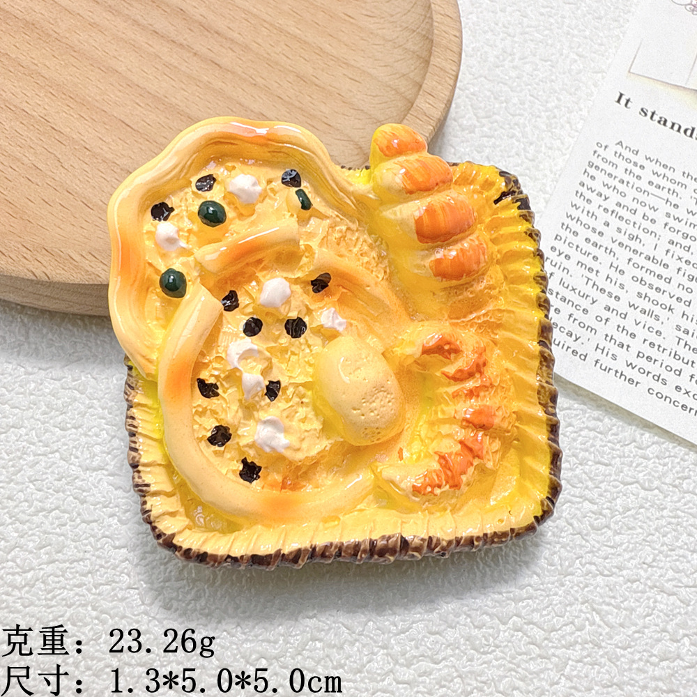Shrimp bread square plate