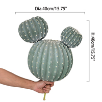 Grand cactus réaliste de style désertique pour la décoration paysagère, plante artificielle verte, ornement de cactus factice
