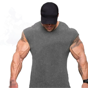 Men's Long Short Sleeve Gym Fitness <b>Athletic</b> Wholesale Solid Color Cotton/Bamboo Fiber Eco-Friendly Compression for Workout - Product Image 1