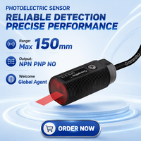 Sensor Fotoelektrik Penekan Latar Belakang M18 Tahan Debu untuk Deteksi Material Mesin Pengolahan Kayu