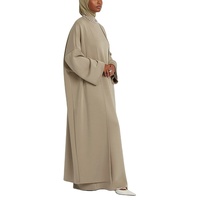 Nouvelle Abaya Musulmane Ouverte sur le Devant, Abaya Conçue sur Mesure de Haute Qualité, Robe Maxi, Vêtement Traditionnel de l'Aïd