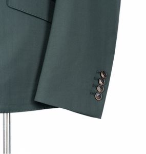 Giacca e <span class=keywords><strong>pantaloni</strong></span> a due pezzi produttore di abbigliamento personalizzato verde Slim Fit personalizzato abito Casual da uomo - Product Image 6
