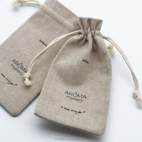 Sac en lin sac à cordon en coton pochette d'emballage cadeau petite pochette en lin en coton pour parfum huile essentielle à base de plantes