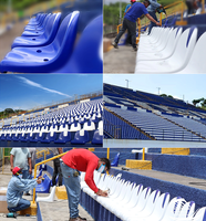 Vente directe d'usine chaise de stade de football protégée contre les UV siège de stade en plastique pour une utilisation en extérieur