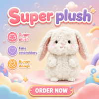 Peluche personnalisée, lapin blanc moelleux, jouets en peluche pour enfants, lapin en peluche doux, animal en peluche à longues oreilles, poupée câline, cadeau