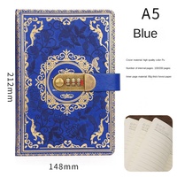 Carnet de notes en cuir épaissi avec fermeture à cadenas, design créatif, pour le bureau et les affaires, avec couture en fil, pour le commerce transfrontalier