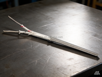 Câble chauffant de type Fongming K-GTG-P avec conducteurs Ni-Cr/Ni-Si, isolation en tresse de fibre de verre, revêtement en résine de silicone