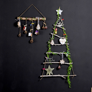 Adornos de madera para árbol de Navidad de Mystic Arts, estilo rústico con cuerda de abedul, decoración de pared para habitación infantil, decoraciones navideñas - Product Image 3