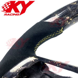 Volant de voiture sport en fibre de carbone forgée sur mesure avec revêtement en daim pour Nissan 400z Coupé, compatible avec Nissan 350z, 370z, GTR, FX35, FX37 - Product Image 2