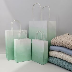 Custom Logo Paper Shopping <b>Bag</b> Food Grade Kraft Paper <b>Bag</b> for <b>Bread</b> Cookies Flower 50 cm Large Size - Product Image 6