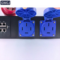 Gelongtu - PDU Inteligente Trifásico de 380 V, Entrada de 32 A, 2 Tomas de Corriente, con Protocolo SNMP Modbus-TCP, Control de Monitoreo Individual