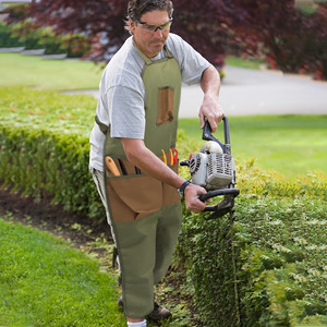 Guêtres de jardin en tissu Oxford multi-poches vert armée pour travaux de paysagisme - Product Image 1