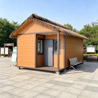 Cabane modulaire en forme de A, toit en chaume imperméable, mini-maison pour les vacances en bord de mer, zone de glamping en montagne