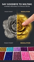 Têtes de Roses Artificielles Lumineuses à Paillettes Poussière d'Or, Roses Artificielles sans Tige pour Décorations de Mariage et Artisanat DIY
