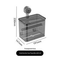 Boîte à mouchoirs murale en plastique sans perçage pour salle de bain, rangement de mouchoirs et de papier toilette, organisation quotidienne