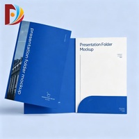 Carpeta de Papel A4 con Logotipo Personalizado, con Doble Bolsillo, Grabado en Relieve, para Presentaciones Inmobiliarias, Productos de Archivo Impresos