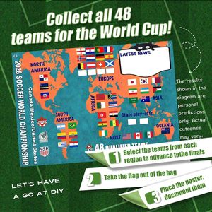 Tabla de Horarios del Torneo Mundial de Fútbol 2026 con Diseño Original, Mapa de la Tabla de Clasificación de Equipos Nacionales para Aficionados al Fútbol - Product Image 5