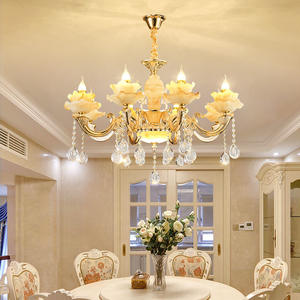 Zèle éclairage or grande villa hôtel hall décoratif luxe empire français lustre en cristal pour salon - Product Image 6