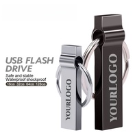 Clés USB 2.0 personnalisées avec porte-clés, prix direct usine, clé USB 4 Go en métal
