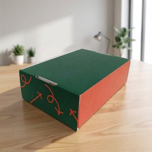 Caja <span class=keywords><strong>de</strong></span> Pizza Verde con Elegante Eslogan en el Borde y Gráficos <span class=keywords><strong>de</strong></span> Flechas Divertidas para Empaque <span class=keywords><strong>de</strong></span> Pan Artesanal y Pasteles Gourmet - Product Image 6