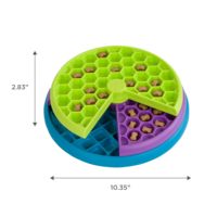 Puzzle interactif pour chien à 3 niveaux, distributeur de nourriture lent |   Bol d'alimentation portable antidérapant pour animaux de compagnie pour le camping