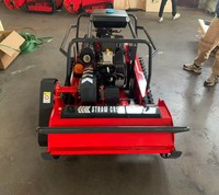 Robot tondeuse autoportée télécommandée à braquage zéro, sur chenilles, de qualité industrielle, moteur essence 48V 12HP 499cc, autonome