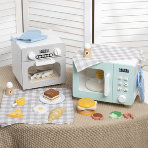 Machine à café électronique <span class=keywords><strong>en</strong></span> <span class=keywords><strong>bois</strong></span> pour enfants, four à air chaud, <span class=keywords><strong>jouet</strong></span> de <span class=keywords><strong>cuisine</strong></span> simulé, jeu d'imitation, <span class=keywords><strong>jouet</strong></span> éducatif pour les enfants de 4 à 6 ans - Product Image 2