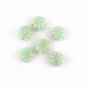 หินอเมซอนธรรมชาติแกะสลักด้วยมือพลอยอัญมณีฟักทองแบบไม่เจาะรูปดอกไม้แฟนซีทำเครื่องประดับ - Product Image 1