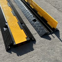 Protecteur de câble extérieur à 2 canaux, rampe en caoutchouc pour la gestion des câbles