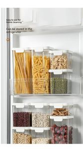 Clear PET Airtight <b>Storage</b> Containers Moisture Proof Stackable Plastic <b>Jars</b> <b>for</b> Cereal Grain Milk Powder Dry Food <b>Kitchen</b> - Product Image 5