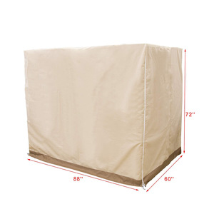 Waterproof and Dustproof 210D Oxford Cloth <b>Garden</b> <b>Swing</b> <b>Cover</b> Color-Blocked Beige and Brown Furniture <b>Covers</b> Product Category - Product Image 4