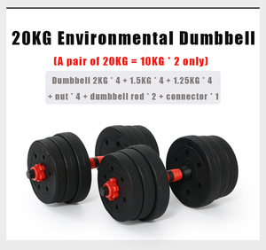 Ensemble d'<span class=keywords><strong>haltères</strong></span> réglables en plastique et ciment <span class=keywords><strong>pour</strong></span> fitness et <span class=keywords><strong>exercice</strong></span> corporel, 10KG, 15KG, 20KG, 30KG, 40KG - Product Image 5
