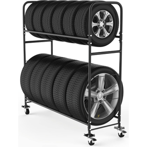 מתלה קיבולת גבוהה מתגלגל אחסון צמיגים לחסכון יעיל בחלל - Product Image 6