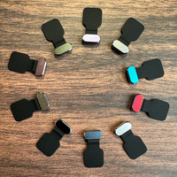 Bouchon anti-poussière universel personnalisé avec autocollant adhésif, capuchon de port de charge USB C carré en silicone pour iPhone 16 Pro Max Samsung Xiaomi
