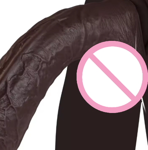 Realistische Vrouwelijke Anale Seksspeeltje Zwarte Vloeibare Siliconen Dubbellaags Enorme Dildo Zacht Vlees Masturbatie Strip Sucker Masturbators - Product Image 6