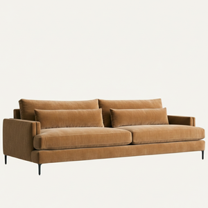Sofá Cama en Forma de L con Estructura de Madera de Teca Moderna, Tapicería Ecológica, Diseño Duradero para Salas de Estar de Almacenes y Villas - Product Image 2