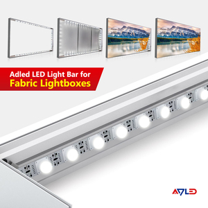 ADLED 18 <b>LEDs</b> Edge <b>Lighting</b> Module for Slim Fabric Lightbox High Brightness 3030 6500K <b>LED</b> <b>Bar</b> for Advertising Textile Frames - Product Image 4