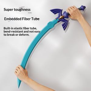 Set de Espada y Escudo del Maestro Link de <span class=keywords><strong>Zelda</strong></span> con Funda, Arma de Juguete de Anime, Espada de Juguete Suave de PU, No Afilada, para Cosplay - Product Image 4