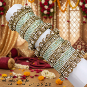 PADMAWATI BANGLES PRIVATE LIMITED Luxury Tungsten Gold Plated Multi Color Women's Bangles Set Indian Bridal Wedding Anniversary - Product Image 3