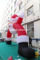 Arche gonflable de Noël à thème Père Noël de qualité supérieure, gonflable publicitaire durable pour les présentoirs de centres commerciaux et les événements hivernaux